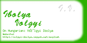 ibolya volgyi business card